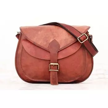 Большая кожаная сумка-саквояж для путешествий и регулярного использования | Натуральная кожа Коричневая кожаная сумка на ходу Кожаная сумка-саквояж премиум-качества 9 x 3 x 7 in коричневый