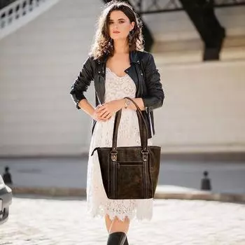 Большая кожаная сумка-тоут, кожаная сумка, рабочая сумка, сумка для покупок, сумка через плечо, сумка-шопер, сумочка, индивидуальный подарок для нее 14 x 11 x 4 in коричневый