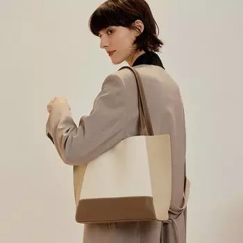 Большая кожаная сумка-тоут, разноцветная, женская, из натуральной коровьей кожи, женская сумка для поездок на работу, композитные сумки для женщин (30cm<Max Length<50cm) абрикосовый