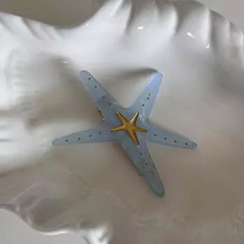 Большая красная заколка-краб для волос, французская буква, золотой акцент, держатель для пучка, женский нескользящий аксессуар для густых волос синий