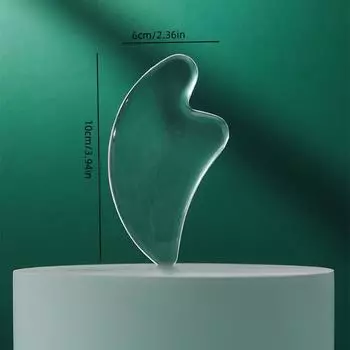 Большая кристальная доска для скребков, прозрачная, для лица, гуаша, косметические инструменты, многоцелевая доска для массажа рук, шеи и лица, для похудения Scraping board small прозрачный