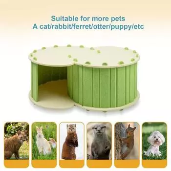 Большая кровать-туннель для кошек, войлочное кошачье гнездо, съемное убежище для кошек, кровать для сна, пещера для кошек, домик для домашних животных, туннель для игр верблюд