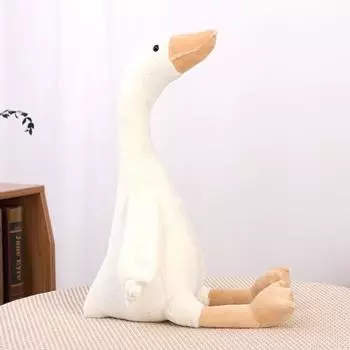 Большая кукла-гусь Кукла Креативная имитация Белый лебедь Плюшевая игрушка Дети И девочки Успокаивающая подушка Тряпичная кукла 30cm слоновая кость