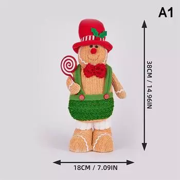 Большая кукла пряничный человечек бисквитный человечек игрушка куклы украшения рождественский декор Навидад 2025 год подарки