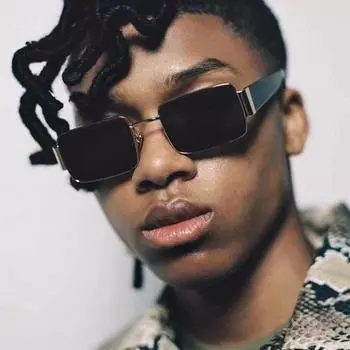 Неполяризованные Большие квадратные оправы для мужчин и женщин Модные тонкие солнцезащитные очки с большим лицом для уличной стрельбы Сто очков Солнцезащитные очки Y2k для мужчин