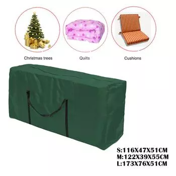 Большая легкая сумка для хранения подушек для сидений садовой мебели с ручкой для Христа M зелёный