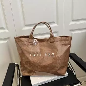 Большая летняя сумка-желе, модная, простая и универсальная, новая сумка-тоут на работу, сумка-тоут для мамочек Tide чёрный