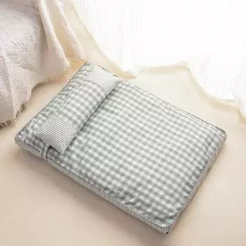 Большая лежанка для собаки Мягкий съемный моющийся коврик для питомца с подушкой Подушка для кошки собаки Спальное место Будка Принадлежности для питомца S