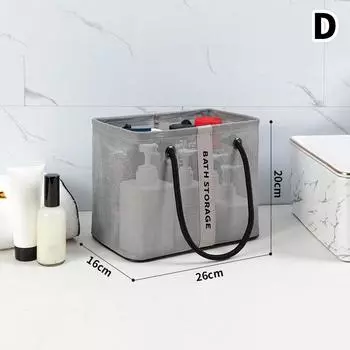 Большая/маленькая сумка для душа, портативная сумка для туалетных принадлежностей, мужские стоматологические принадлежности, сетчатая сумка для туалетных принадлежностей, женская дорожная корзина для хранения 26*16*20cm серый
