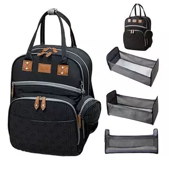 Большая мама поставляется с USB пеленальный столик термос для младенца подарок [Три гриба] сумка для мамы, рюкзак, рюкзак для мамы, вместимость, сумка, легкий,