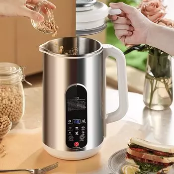 Большая машина для приготовления соевого молока MACOLAUDER, супница, каша, соковыжималка из нержавеющей стали SUS304, 12-ти листовое стальное лезвие, сухие бобы можно прессовать напрямую