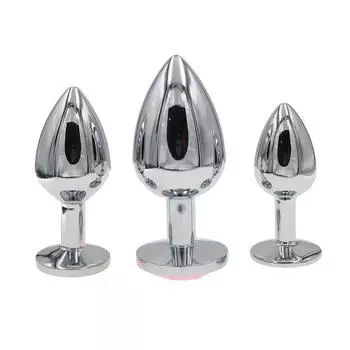 Большая металлическая анальная пробка для заднего двора, секс-игрушки, устройство для анальной дилатации, секс-инструменты, игрушки для взрослых, имитация анальной пробки, упаковка в пылевой мешок Black+Dustproof bag