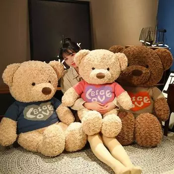 Большая милая роза LOVE свитер плюшевый мишка кукла День святого Валентина игрушка Wanrong обнимашка кукла для его девушки тряпичная кукла подарок 80CM