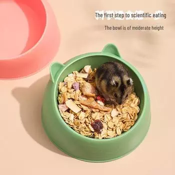 Большая миска для еды для хомяков с защитой от брызг - специальная тарелка Golden Bear Daily Necessities зелёный