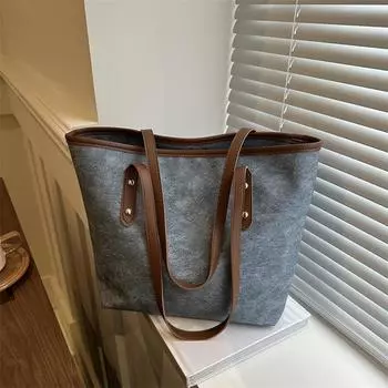 Большая модная женская сумка 2024 года, новая корейская версия простой фактурной однотонной сумки, универсальная сумка для поездок на работу белый