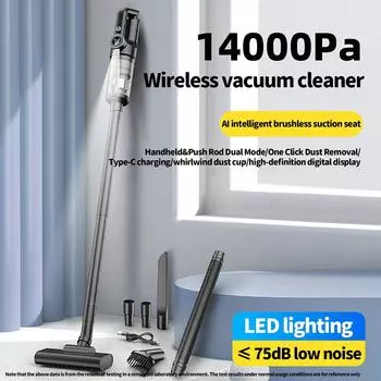 Большая мощность всасывания беспроводной бесщеточный ручной удобный автомобильный пылесос бытовые принадлежности серый