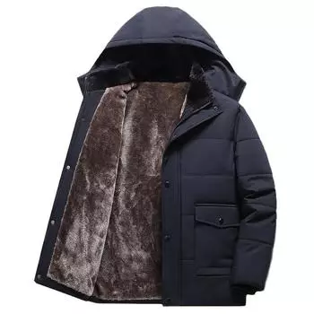Большая мужская куртка из хлопка, зимняя легкая деловая куртка из хлопка с капюшоном и плюшем, повседневная свободная мужская куртка из хлопка 8XL