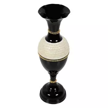 Большая напольная ваза для цветов для угла гостиной - 24 дюйма в длину - HMT Черный - Упаковка 1 шт.