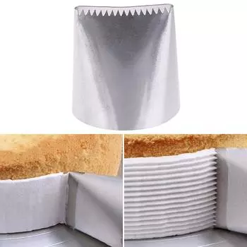 Большая насадка для глазури, насадка для украшения торта, инструменты для помадки, стальная насадка