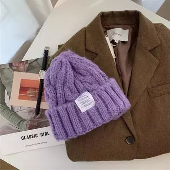 Большая окружность головы, мягкая и милая плюшевая шапка с ушками медведя для женщин на осень и зиму, сохраняющая тепло и открывающая лицо, маленькая свободная one size зелёный