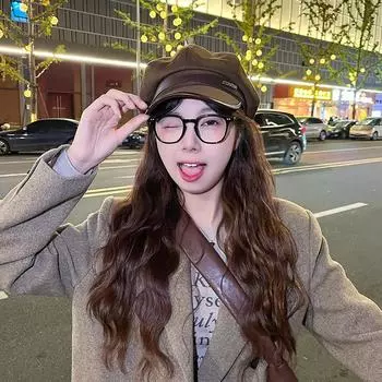 Большая окружность головы осенне-зимняя кепка детская черная ретро-берет показывающий лицо маленький облачный восьмиугольный головной убор модная кепка газетчика regular version (52-62cm) чёрный