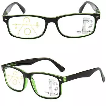 Большая оправа для женщин и мужчин, анти-синий свет, диоптрийные квадратные очки для чтения, пресбиопия, мультифокальные очки для чтения, уникальные +1.0 синий
