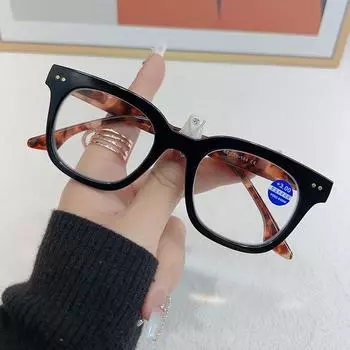 Большая оправа может быть оснащена очками для близорукости. Оправа очков для чтения с защитой от синего света. Тонкие очки для чтения с большим лицом и высокой четкостью. 100 оливковое зеленый