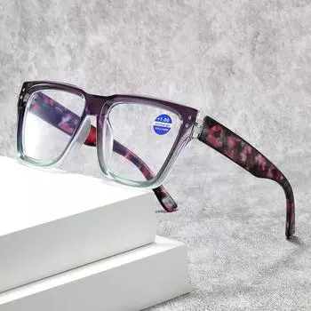 Большая оправа может быть оснащена очками для близорукости. Оправа очков для чтения с защитой от синего света. Тонкие очки для чтения с большим лицом и высокой четкостью. 100