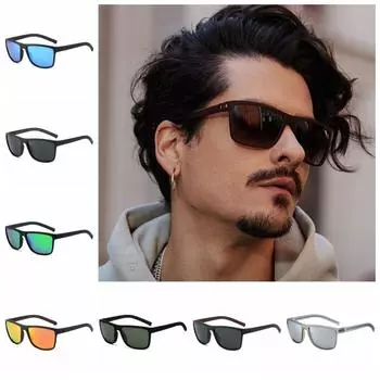 Большая оправа, устойчивая к ультрафиолетовому излучению, для велоспорта, квадратные спортивные очки для активного отдыха, ретро-поляризованные солнцезащитные очки для мужчин Style G