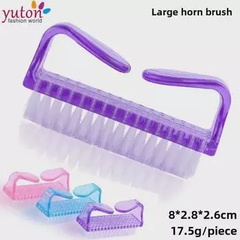 Большая пластиковая роговая щетка для ногтей синий