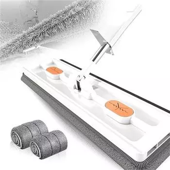 Большая плоская швабра из нержавеющей стали с тонким волокном для чистки полов, плитки, инструменты для дома белый