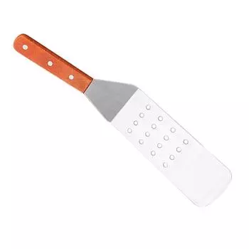 Большая плоская верхняя лопатка для готовки, сковорода для рыбы, терка из дерева и нержавеющей стали серебряный