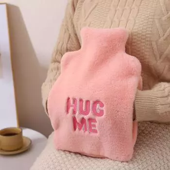 Большая плюшевая грелка из ПВХ с рисунком - утолщенная, взрывобезопасная грелка для рук для женщин 2000ml верблюд