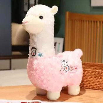 Большая плюшевая игрушка из альпаки, милая кукла ***, девочка, кровать, спящая кукла-щипок 40cm розовый