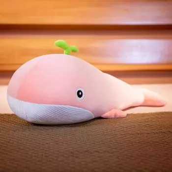 Большая плюшевая игрушка кукла кит океана девочка кит длинная подушка подарок для сна длинноногая кукла 60Cm (without liner) розовый