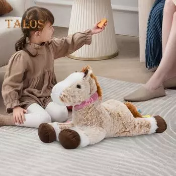 Большая плюшевая игрушка в виде лошади для девочек, большая плюшевая игрушка в виде лошади, подарок на день Святого Валентина, большая мягкая игрушка в виде лошади, пони, для верховой езды, плюшевая подушка, мягкая интерактивная игрушка в виде лошади S