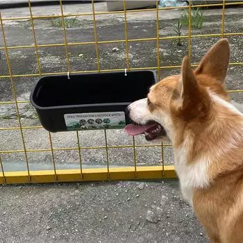 Большая подвесная кормушка для кур, просторная кормушка для уток, автоматическая кормушка для кур, монтируемая на заборе, прочная белый