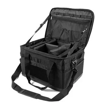 Большая походная сумка на молнии, противоударная сумка для переноски посуды для плиты, многофункциональный прочный органайзер для хранения принадлежностей для кемпинга хаки