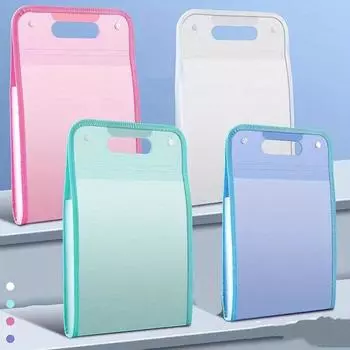 Большая портативная вертикальная папка-гармошка формата А4 с 13 ячейками и расширяемой папкой для хранения и организации данных.