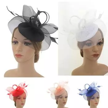 Большая повязка на голову Aliceband Hat Fascinator Weddings Ladies Day Race Royal Ascot чёрный