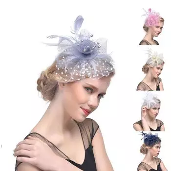 Большая повязка на голову, шляпа-повязка Алисы, очаровательная свадебная повязка на голову, женская гонка, Королевский Аскот бежевый