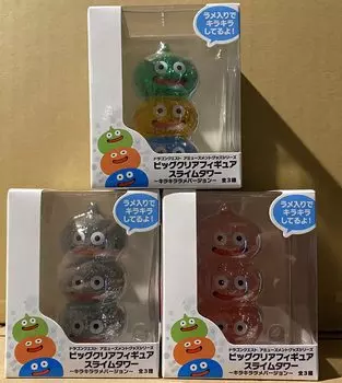 Большая прозрачная фигурка башни слизи с блестками, хромая версия, все 3 типа, набор