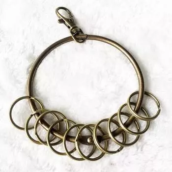 «Большая пряжка для ключей в стиле ретро, 8,5 см, для домработницы, домовладельца или для самостоятельного хранения ключей»