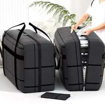 Большая пыленепроницаемая сумка-тоут из нетканого хлопкового стеганого одеяла, сумки для хранения домашнего гардероба, влагонепроницаемая дорожная сумка для хранения