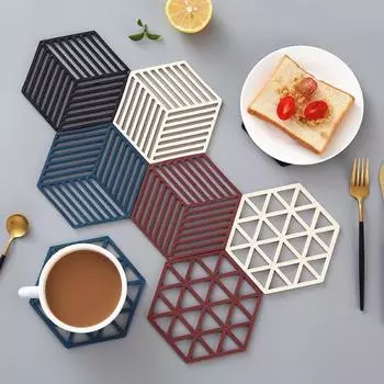 Большая японская силиконовая теплоизоляционная прокладка и подставка под приборы для мисок, тарелок, кастрюль и подставок