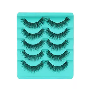 Большая распродажа! 5 пар/лот накладные ресницы крест-накрест, горячие ресницы One Size чёрный