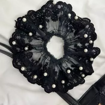 Большая резинка для волос эластичные аксессуары для женщин девушки завязка резинка корейская резинка-скранч дизайнерская жемчужная популярная k-pop ведущая мода