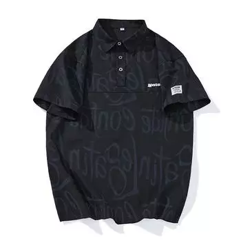 Большая рубашка поло, мужская свободная рубашка с короткими рукавами, модная повседневная футболка с половиной рукавов, футболка 8XL