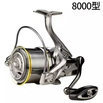 Большая рыболовная катушка с вертлюгом 8000/9000/10000/12000/14000 Размеры Металлическая шпуля для троллинга Без зазора Косой якорь Рыбная шпуля Карповая шпуля Дальний заброс 8000Series