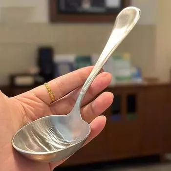 Большая сервировочная ложка из нержавеющей стали с круглой головкой для шведского стола, сгущающая кухонное обеденное блюдо, суп, рис, западный ресторан, бар, общественная ложка